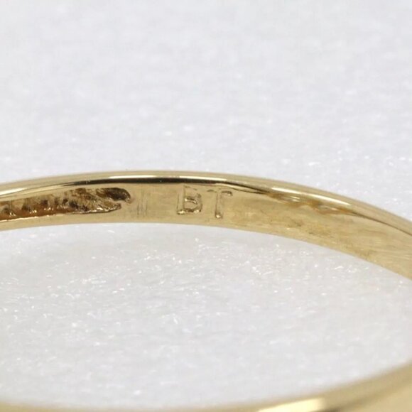 Clover Ring K18 yellow gold/Blue Topaz #7.4(US Size) Clover 1.9g Women - Picture 5 of 7